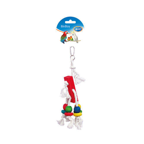 Laroy Bird Toy #4745010 Rope with Colorful Cubes 23cm