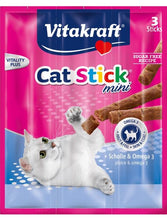 Load image into Gallery viewer, Vitakraft Cat Stick Mini Plaice With Omega 3 Treats