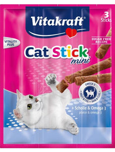 Vitakraft Cat Stick Mini Plaice With Omega 3 Treats