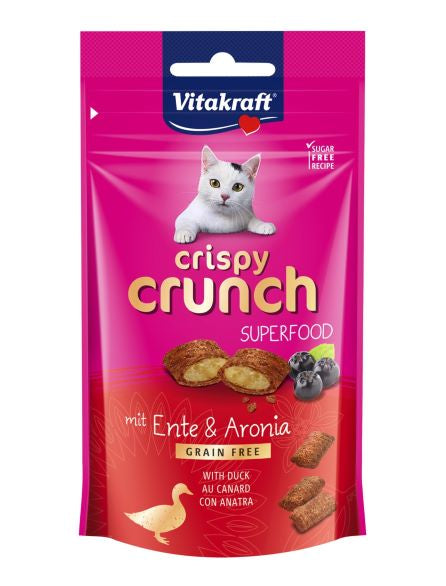 Vitakraft Cat Crispy Crunch Duck & Aronia Treats 60g