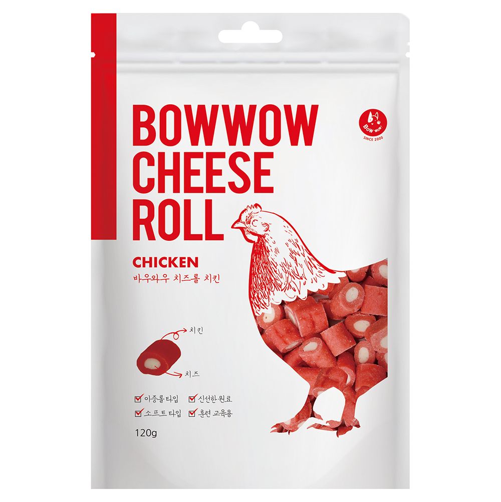 Bow Wow Cheese Roll (Cheese + Chicken) 120g