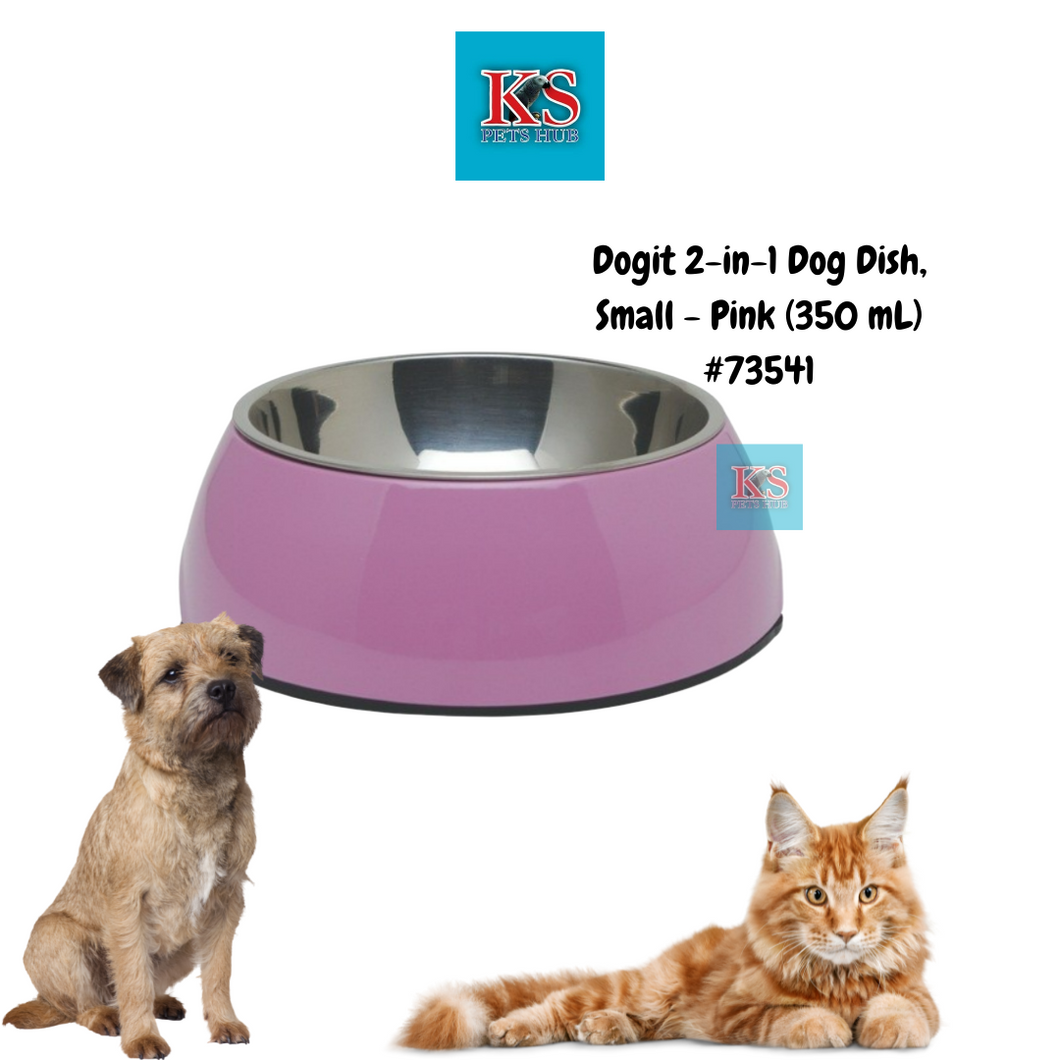 Dogit 2-in-1 Dog Dish, Small, Assorted Color (350 ml) #73541/42/45