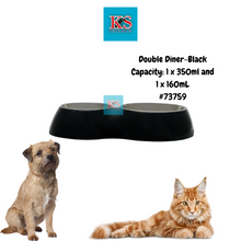 Load image into Gallery viewer, Dogit Dog Double Diner Capacity: 1 x 350ml and 1 x 160ml #73757-59