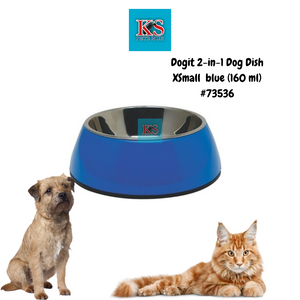 Dogit 2-in-1 Dog Dish-,XSmall, Assorted Color (160 ml) #73535-36/38-39)