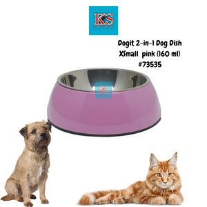 Dogit 2-in-1 Dog Dish-,XSmall, Assorted Color (160 ml) #73535-36/38-39)