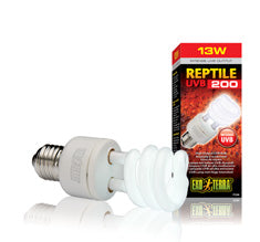 Exo Terra Reptile High Output UVB Bulb UVB200 13W PT2340 - Reptiles, Amphibians and Invertebrates