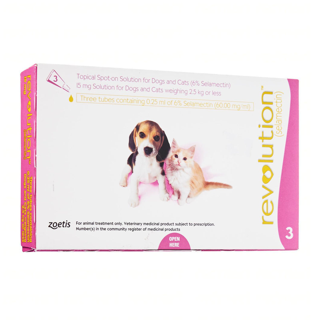 Revolution Spot-on Fleas Ticks Treatment For Cat/Kitten & Puppy