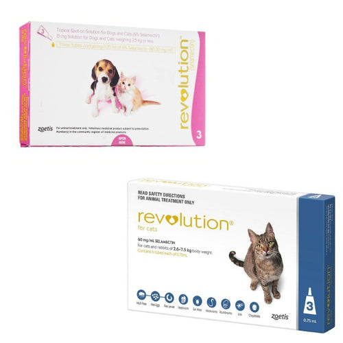 Revolution Spot-on Fleas Ticks Treatment For Cat/Kitten & Puppy