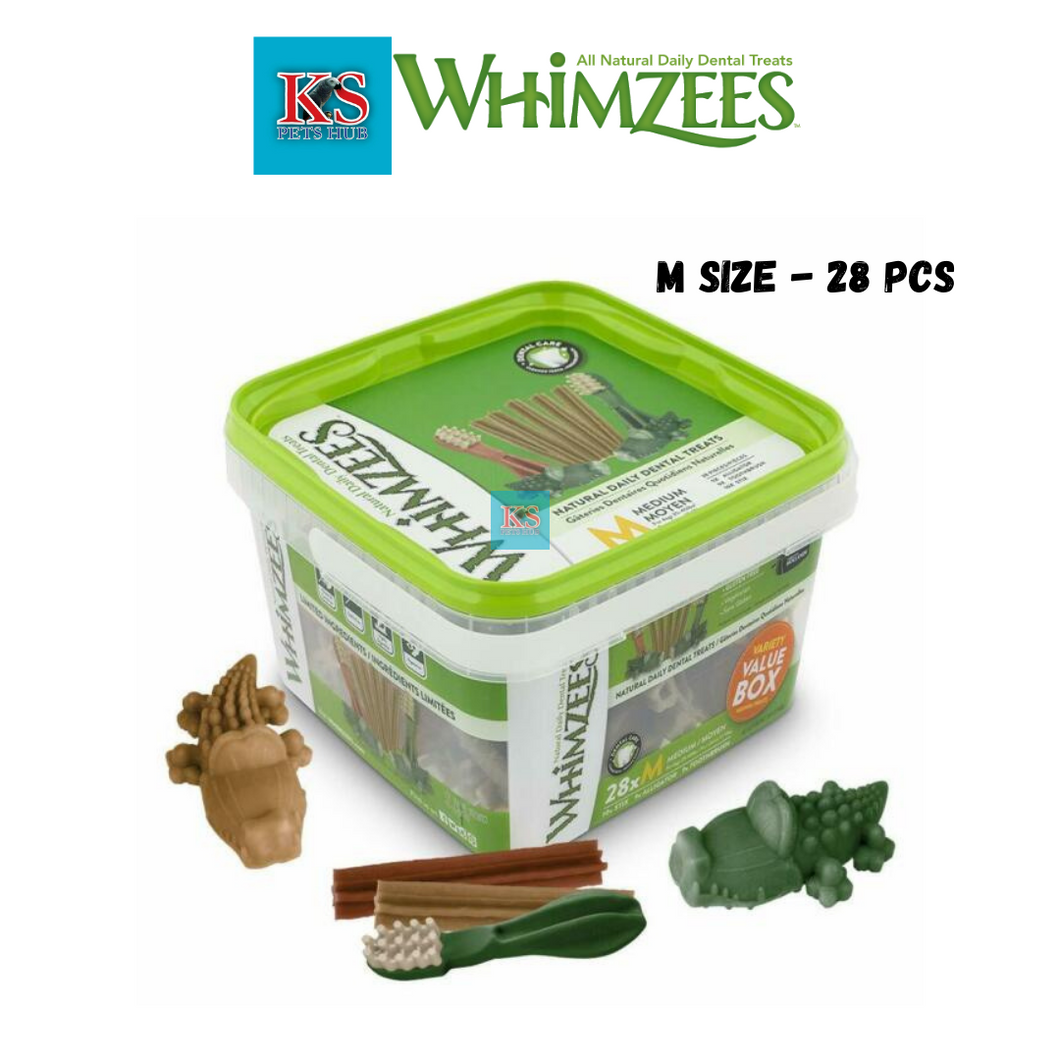 Whimzees Dental Dog Chew Variety Box Assorted Size Dog Feed